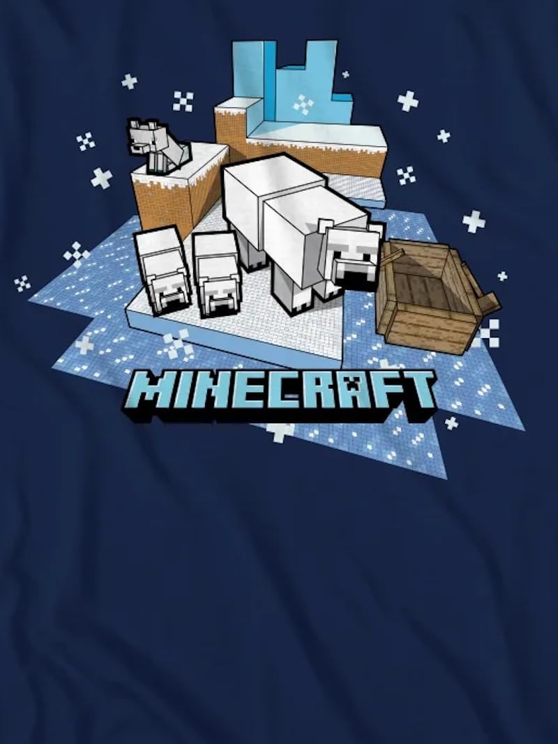 Minecraft Boys Jungle Bears 2 Pack T-Shirts, Navy/Green Heather
