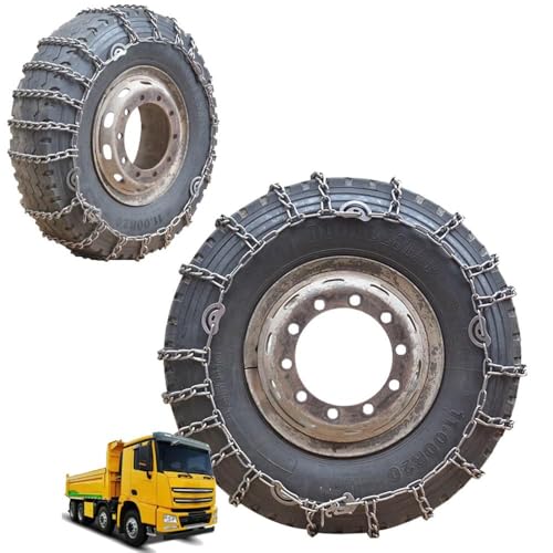 Car Tire Chains Snow Chains for Semi Trucks Snow Chains for Car Tires Universal Metal Tire Chains for SUV Trucks Pickup Trucks Semi Trucks Van Dually Trucks ATV Light Truck 9mm 2pcs 295/80R22.5