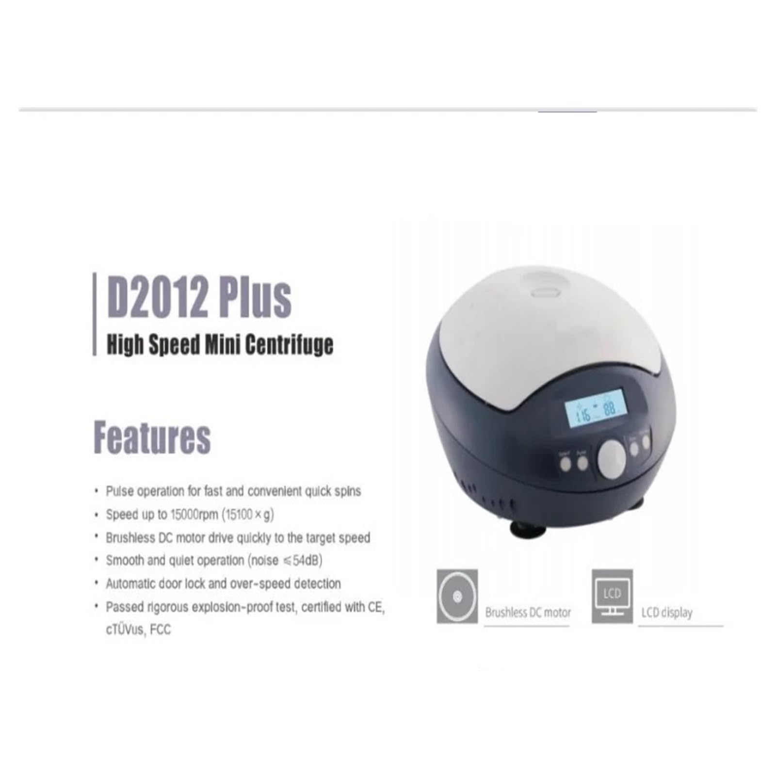 Laborzentrifuge, Hochgeschwindigkeits-Zentrifugenmaschine, Krankenhaus, Klinisches LCD, Digital, 15000 U/min, 0,2/0,5/1,5/2 Ml, PCR-Biologie-Laborzentrifuge