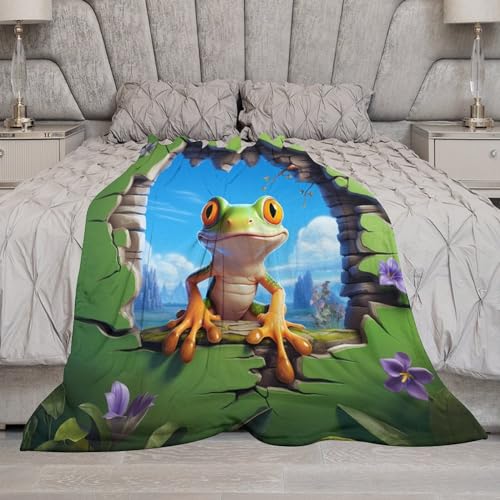 Couverture grenouille en flannel de qualité supérieure pour lit douillet - 7