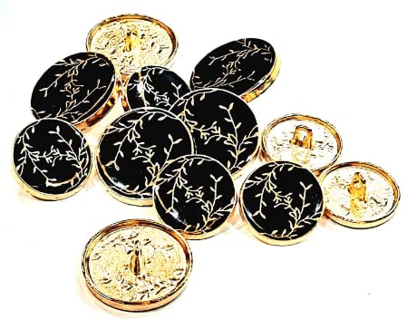 REENA Wooden Buttons - Star Engraved, Set Of 10, Light Brown, For Coats, Dresses, DIY Crafts