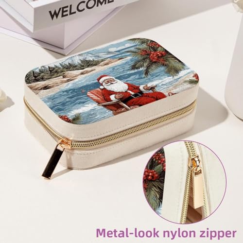 Boîte à bijoux de voyage en velours à compartiments