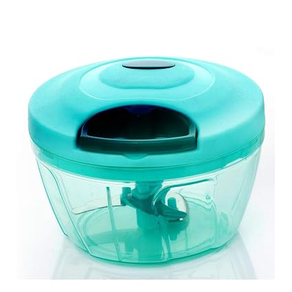 V-ART Large Vegetable Chopper with 3 Blades,(450 ml Pool Green)