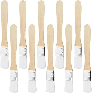 チップペイントブラシ 12mm幅 10個入り ペイントブラシ 絵筆 平筆 画材筆 水彩筆 ハケ ペイントツール 木製ハンドル 絵の具 ペンキ 塗装 家具 柵用 キャビネット 壁 ドア