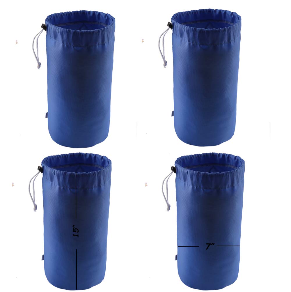 Augbunny Durable Drawstring Water Resistant Dust Flap Stuff Sack Bag 4-Pack