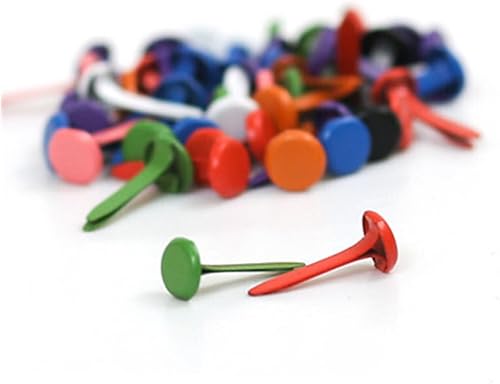 Miniatura 6 de SEWACC Mini sujetadores redondos 450 Uds. Sujetador metálico Abrazaderas de metal para mesa de álbumes de recortes, sujetadores de papel, papel