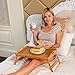 Bed Tray Table with Folding Legs,Serving Breakfast in Bed or Use As a TV Table, Laptop Computer Tray, Snack Tray with Moso Natural Bamboo by Artmeer