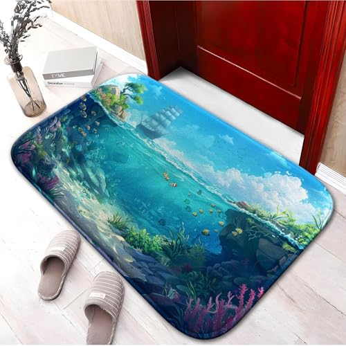 Tapis de bain en mousse à mémoire de forme antidérapant et lavable en machine S