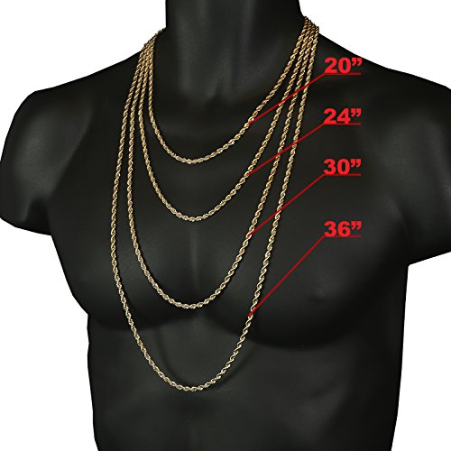 Collier hip hop unisexe maille 5 mm résistante plaqué or 14k initiale P