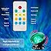 Ohuhu Ocean Wave Projector, 12 LED Skylight Projector Lamp with 7 Color Modes Ocean Sound Machine with Timer Music Speaker Night Light for Kids Baby Adult Gift Bedroom Living Room Decoration
