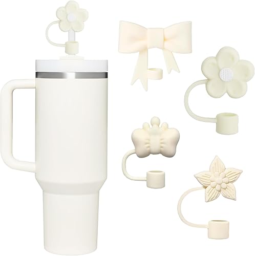 Miniatura 12 de Juego de accesorios para Stanley Cup, incluye 2 fundas de popote de 0.4 pulgadas, 1 tapón de silicona a prueba de derrames (juego de 3), 1 bonito