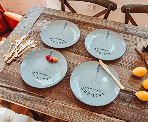 Star Trek: The Original Series Ncc-1701 Series 8-Piece Ceramic Dinnerware Set | Includes Salad Plates, Bowls #TOP4