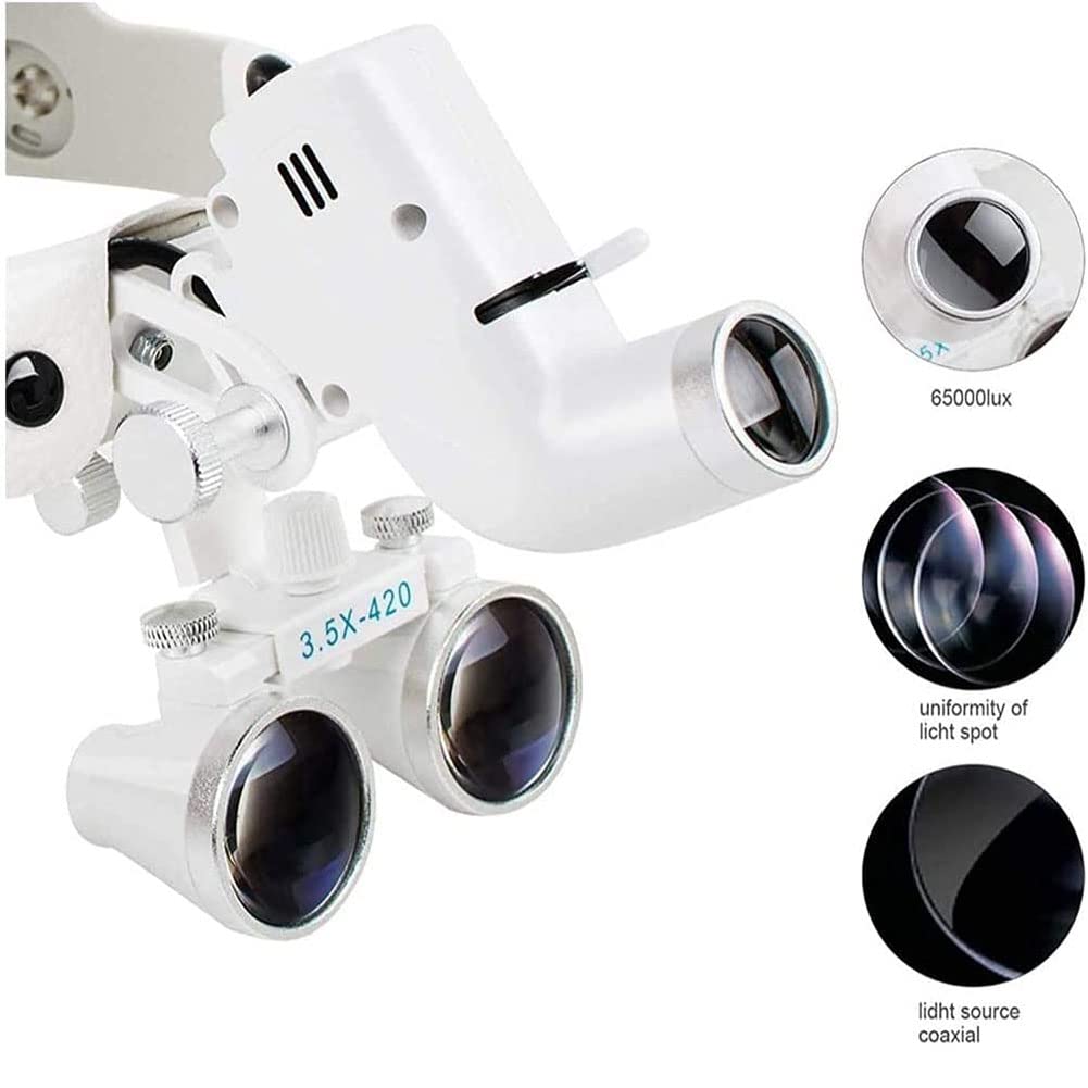 Lente Ingrandimento con Luce Occhiali Ingrandimento Professionali per Modellismo Riparazione Orologi Ricamo Orologio E Elettronica 3.5X