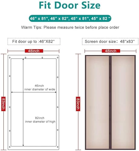 Insulated Door Curtain, [Upgrade Eva] Magnetic Thermal Insulated Door Cover To Keep Temperature For Room/Kitchen, Keep Draft Air Out, Self Sealing, Hands Free, Pet/Kids Friendly - 46"X82" #TOP5