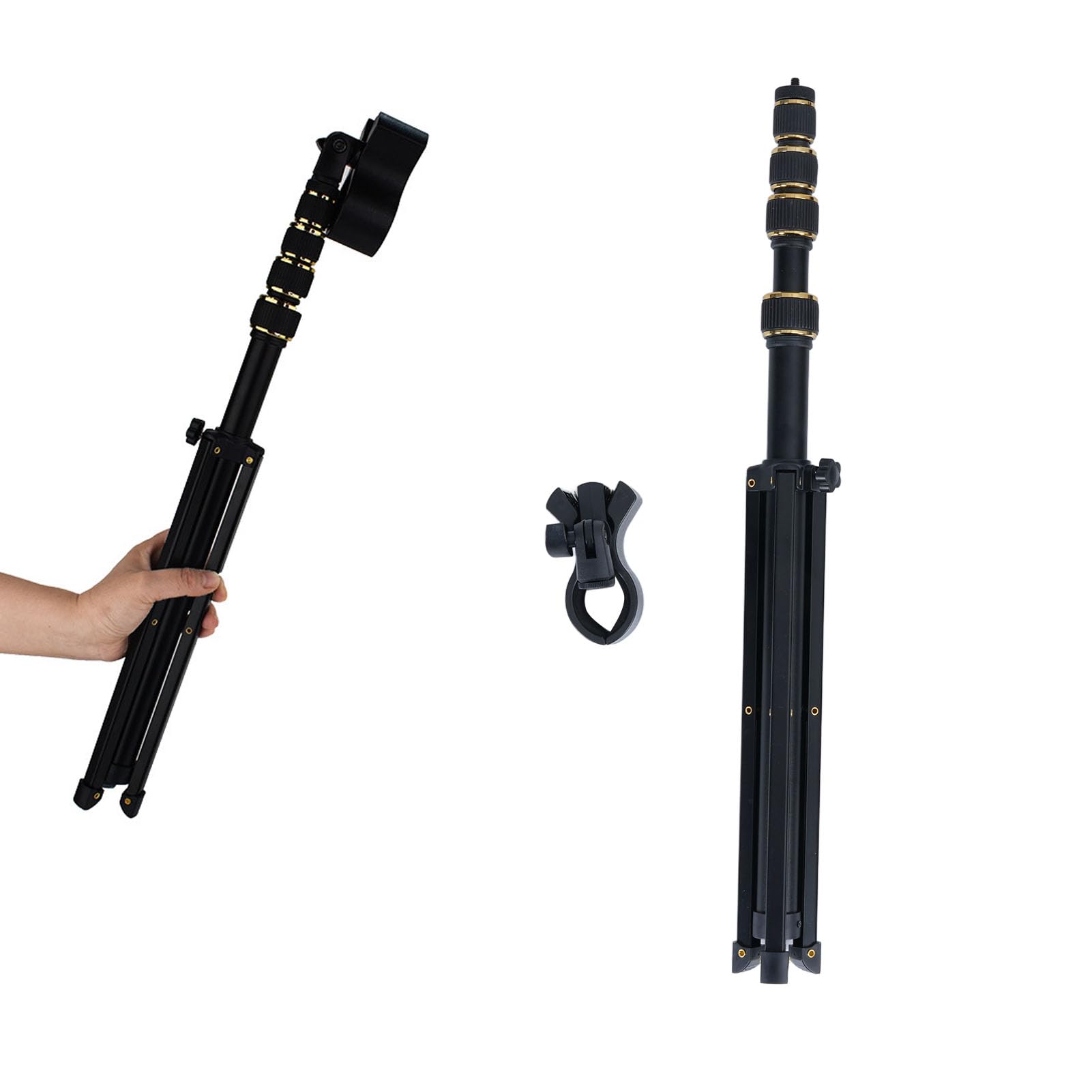 LICAEVEY Supporto per Asciugacapelli, Supporto per Asciugatrice per Capelli a 180 °, 23,62 - 76,77 Pollici Regolabili Senza Portata Portante, Clip del Supporto per Asciugacapelli Adatto