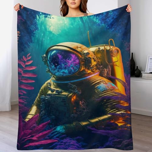 Couverture monde aquatique féerique en flanelle pour nuits sereines