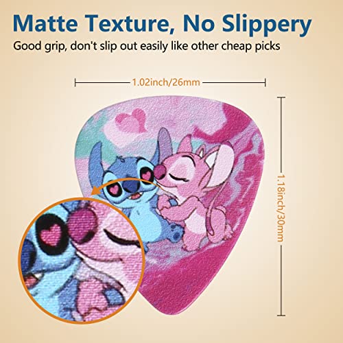 Guitar Picks For Acoustic Electric Bass Medium Thick Finger Thumb Pick Classic Cartoon Cute Bulk Variety Pack Pics With Tin For Kids Adults Funny Unique Large Big Band Pick 12Pcs Gp-008 #TOP3