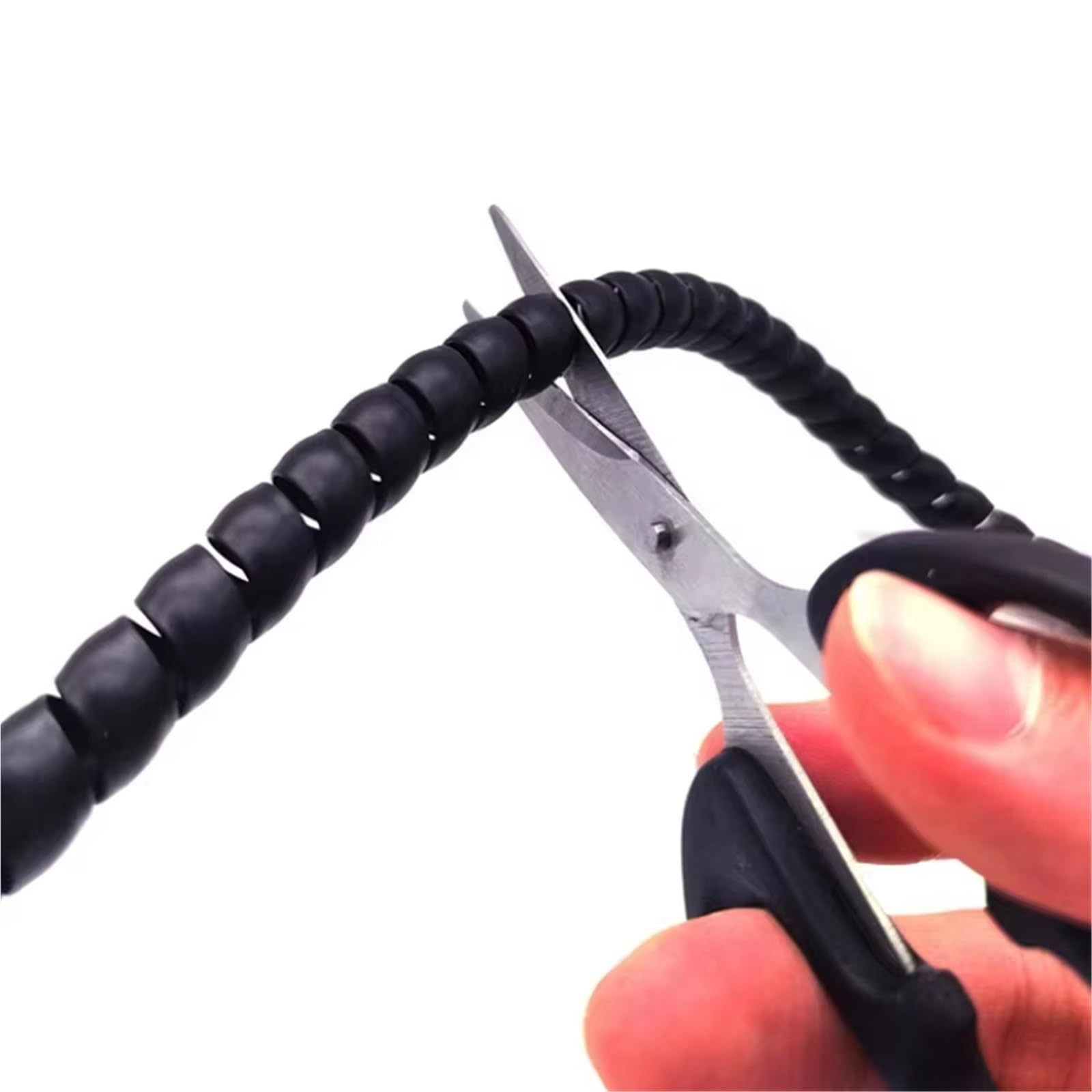 Avvolgicavo a spirale flessibile Tubo di avvolgimento da 1 m 8/10/14/16/20/25 mm Organizzatore cavi Manicotto protezione del cavo Protezione a spirale(White,32mm,10M)