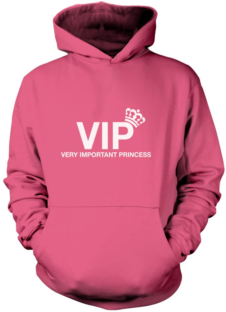 Hotscamp Unisex Kids Pink Vip Very Important Princess Hoodie - Medium