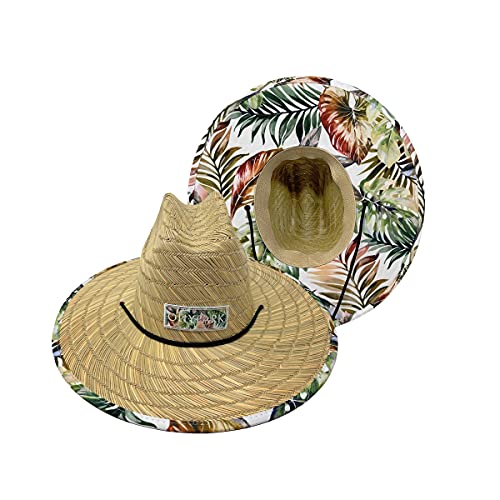 OLLY PARK Lifeguard Straw Hats for Men & Women | Sun Hats with 12 Prints & UPF50+ | M, L & XL Hats
