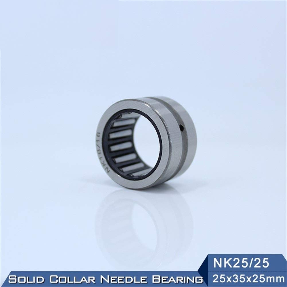Rodamientos de Agujas NK25/25 Rodamiento de Agujas 25x35x25 mm Rodamientos de Agujas de Collar sólido sin Anillo Interior NK25/25 Rodamiento NK2525 Rodamientos