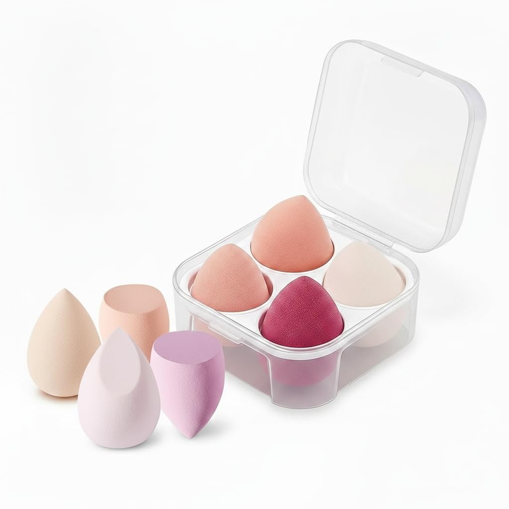 Professional Makeup Blender Sponge Set, 4 Pcs Ultra Soft Latex-Free Beauty Sponges with Storage Case for Foundation, Concealer, Cream, Powder, Wet & Dry Makeup-image-42
