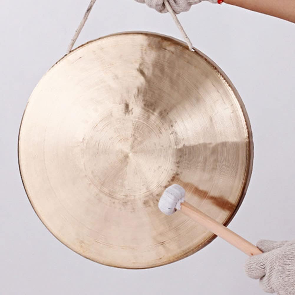Brass gong gong Small Large gong 27cm Gong - Feng Shui Brass Gong Meditation Gong Percussion Instrument with Mallet Home Decor Housewarming Giftmini gong(30cm)