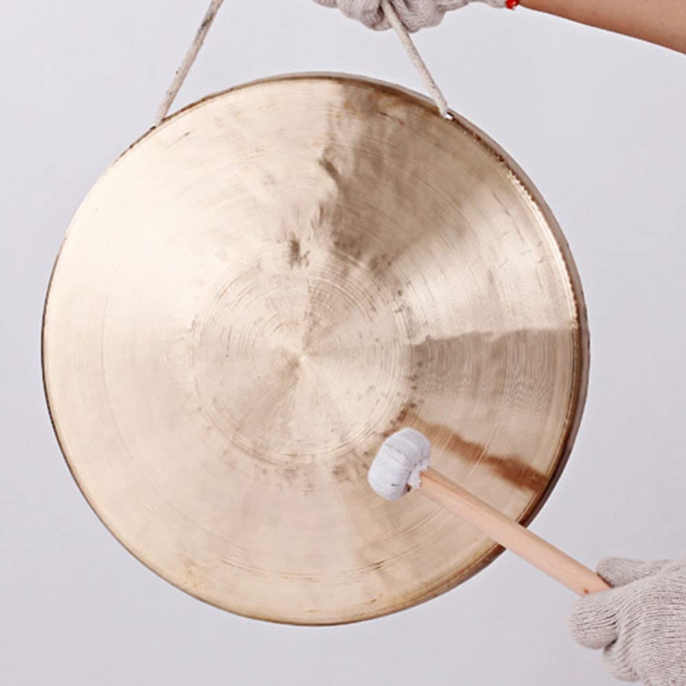 Mosiężny gong Feng Shui, Gong perkusyjny 27 cm lub 30 cm z młotkiem(30cm)