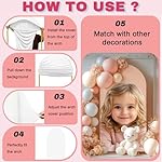 Custom Arch Cover - Personalized Arch Backdrop Covers with Photo Text for Baby Shower Wedding Holiday Birthday Graduation Party 4~7.2 FT (Arch) - Image 5