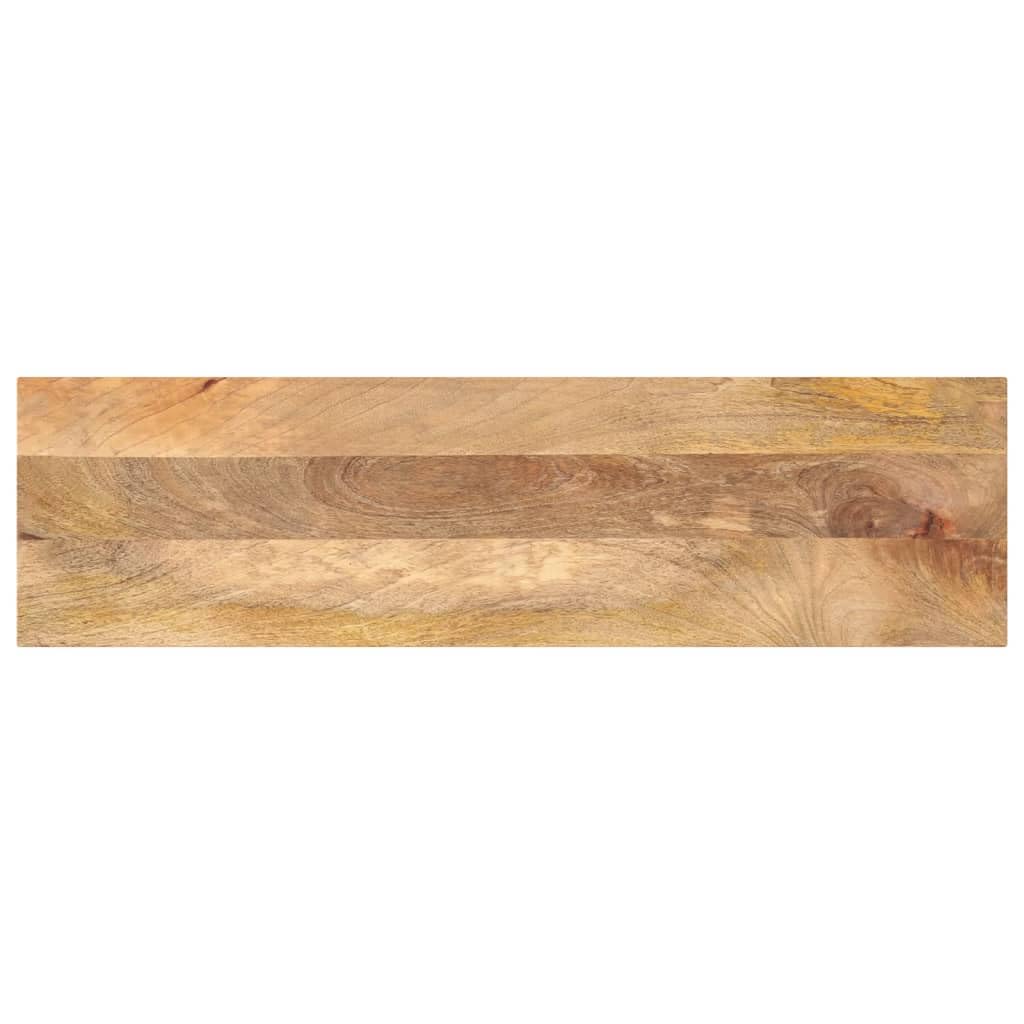 Piano in legno massiccio di mango, rettangolare, 100 x 30 cm