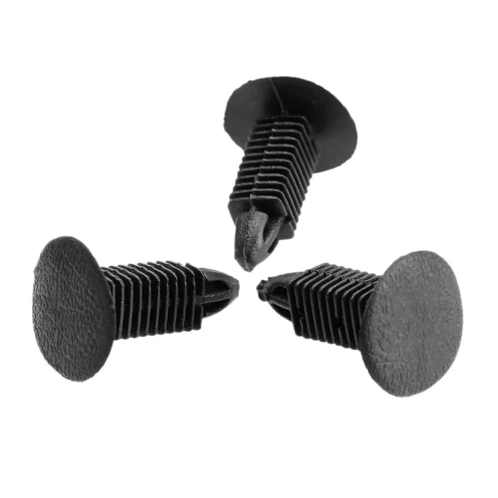 YTQMoreBNZ 50pcs 8 * 8mm Square Hole Car Bumper Fender Screw Rivets Fastener Retainer Clip Black Plastic Auto Door Trim Panel Fasteners Clips