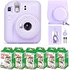 Cámara instantánea Fujifilm Instax Mini 12 lila y 60 hojas de película Fuji | Paquete con accesorios Sturdy Tiger, estuche y álbum de fotos de 64 bolsillos 2