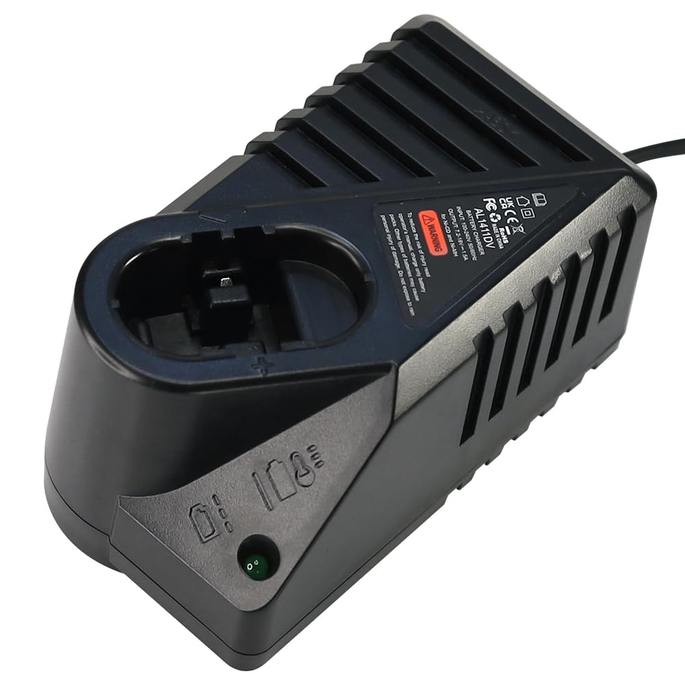 JANRI Ni-Cad Ni-MH charger compatible with Bosch 14.4V BAT040 BAT041 BAT140 BAT159 18V BAT025 BAT026 BAT160 BAT180 BAT181 BAT189 Battery UK 3pin Plug