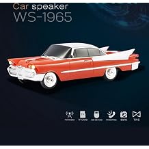 Araba G r n ml  Ta nabilir Kablosuz Bluetooth Hoparl r, FM Radyo, SD Kart, USB, MP3, Retro, Turuncu, WS-1965