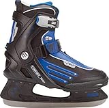 Schreuders Sport, Unisex-Erwachsene Nijdam Semi-Softboot Eishockey-Schlittschuh, Polyester, Schwarz/Blau/Silber, 44