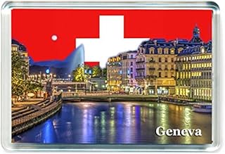 J600 Geneva Jumbo Aimant pour Le Frigo Suisse - Switzerland Travel Fridge Magnet