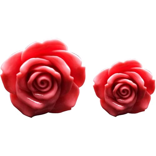 VORCOOL 2pcs Car Diffuser Vent Clip Essential Oil Car Vent Clips Rose Flower Shaped Aroma Diffuser Aromatherapy Solid Auto Vehicle Dashboard Decoration Red
