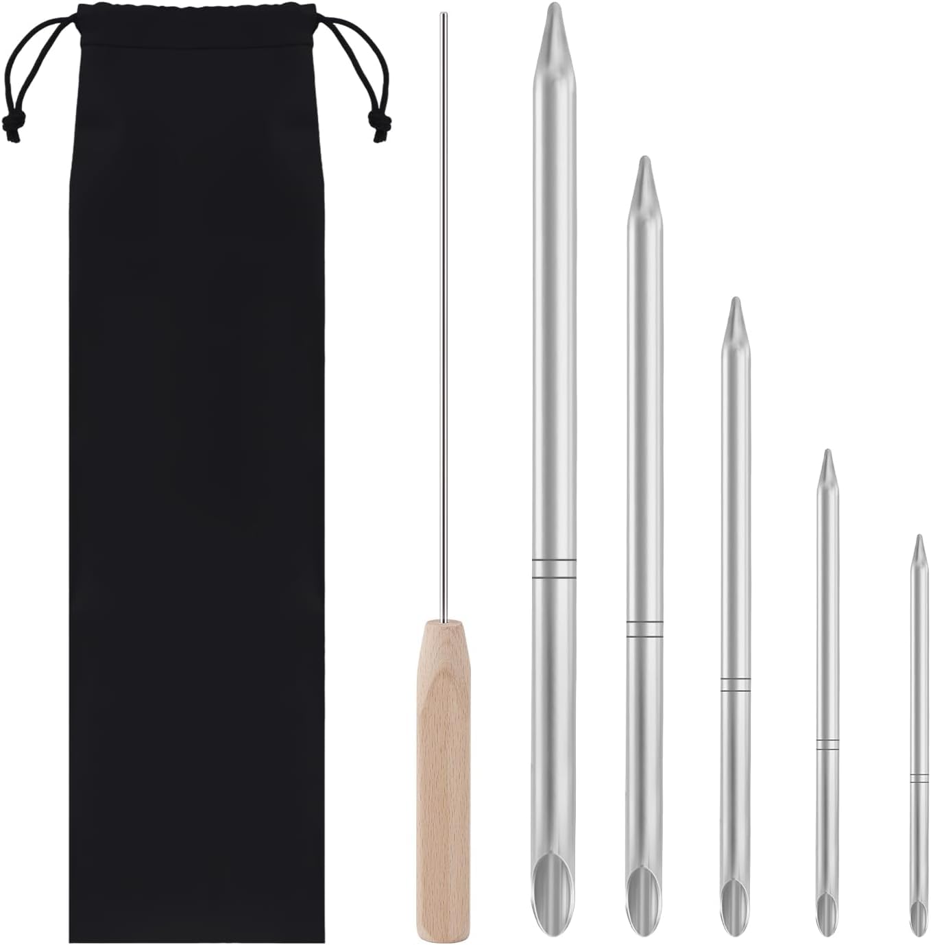 Seil-Spleißwerkzeug-Set,7-Teilig,Mit Aufbewahrungsbeutel,Enthalten 1/2" 1/4" 5/16" 3/8" 7/16" Zum Verbinden,Seilspleiß-Set Wird Zur Seilreparatur Verwendet