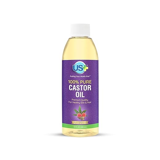 Us+ 10oz 100% Pure Castor Oil - Cold-pressed, Unrefined