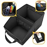 INFIVITA Car organiser - Automotive organiser for Front Seat Back Seat or Floor,Car Caddy Organiser with Divide, Handles and Multiple Mesh Pockets - Image 4