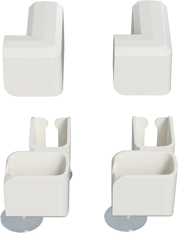 Conectores para Cercadinho de Cães LoveTail, L-Shape Direito Branco, Pacote com 4