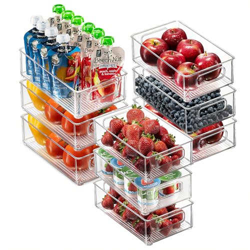 mauepersu Stapelbare Kühlschrank Organizer 6er Set, Kitchen Organizer...