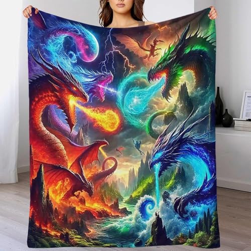 Couverture lit ptérosaure microfibre moelleuse et chaude 150x200cm