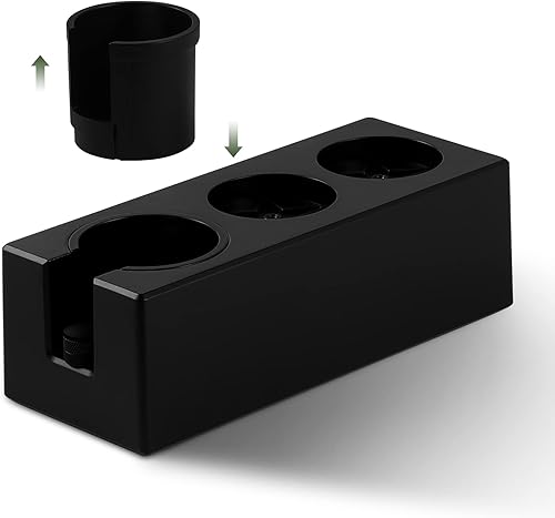 MHW-3BOMBER Estación de calibración de espresso, estación de manipulación 4 en 1 para almacenamiento portafiltro de 2.008-2.283 in, distribuidor y