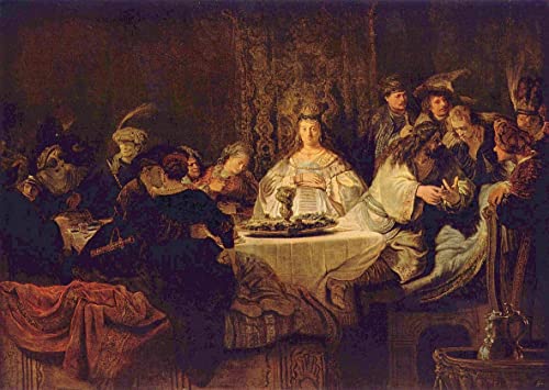 Tableau Les Noces de Samson Rembrandt habiller un grand mur vide salon chambre 60x90