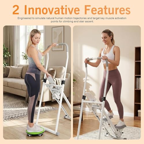 Stepper d'escalier vertical pliable 118kg avec guidon réglable