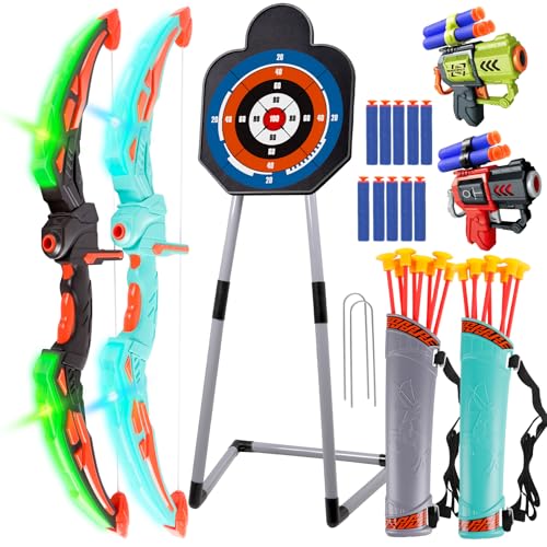 Twfric 1888-2A 2 Pack Bow And Arrow Toy For Ages 5-7 8-12 Boys Kids Archery Set cover