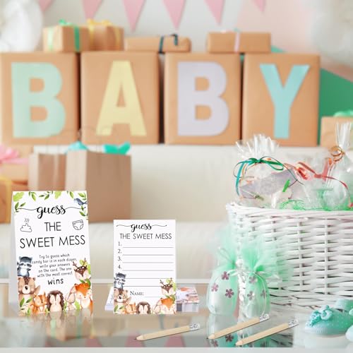 image for Fumete 67 Pcs Guess The Sweet Mess Dirty Diaper Baby Shower Game Inclu