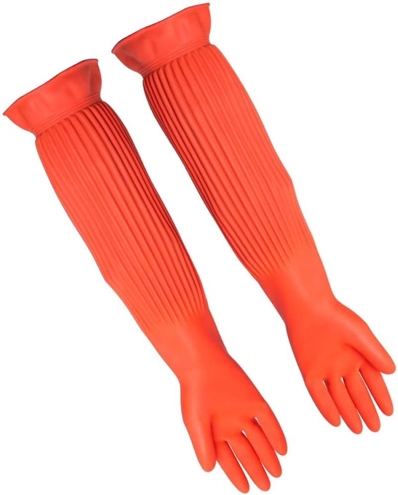 Waterproof Household Gloves Dishwashing Work Water Dust Stop Cleaning Long Rubber Housework Kitchen Tools