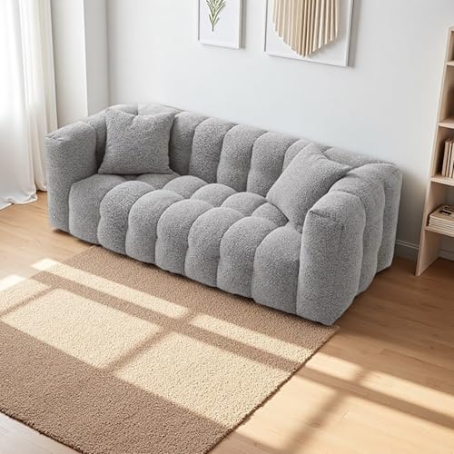 WENMEE Sofá Cama Convertible, Plegable De Suelo con Almohada Cilíndrica, Sin Huesos, Cómodo Dos Plazas para Sala Estar Y Dormitorio(180x92x68cm)